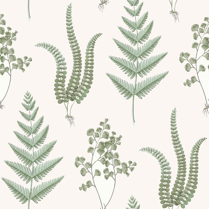 Boråstapeter Vliesbehang 7657 - Falsterbo III - Botanisch Wit - 53cm x 10.05m