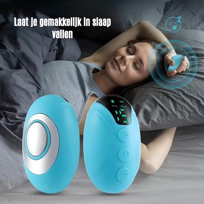 BlueTime® Draagbare Slaaphulp – Slaaptrainer voor Volwassenen – Ontspanning – Oplaadbaar - Draagbare slaaphulp - Beter slapen - Ontspanning - ontspanningsapparaat - Slaaproutine - Slaaphulpmiddel - Slaapcoach