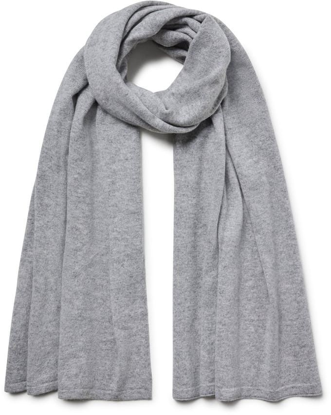 FALKE Basic Fine Knit sneldrogend warm kasjmier wintersjaal unisex grijs - maat ONESIZE