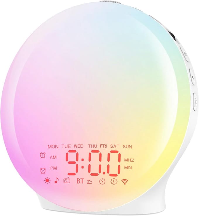 Multifunctioneel Wekkerlicht met Bluetooth en Simulator voor Zonsopgang