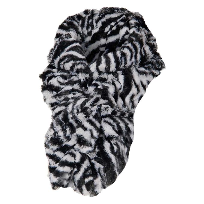 Apollo - Zachte feestsjaal gerimpeld - Zebra - one size Carnaval - Carnaval accessoires - Sjaal zebra - Party