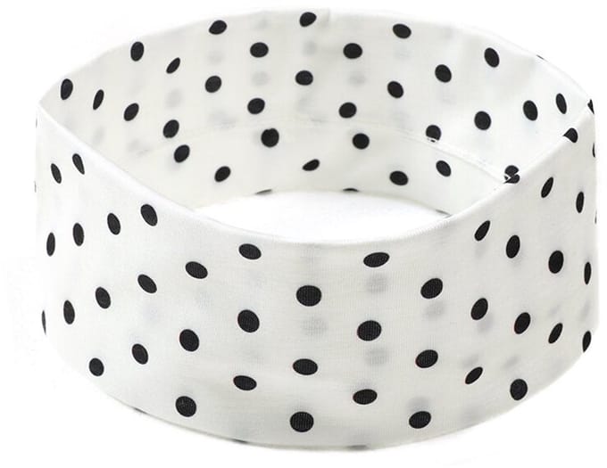 Polka Dot Haarband | Katoen & Polyester | dagelijkse accessoires | Zwart/Wit