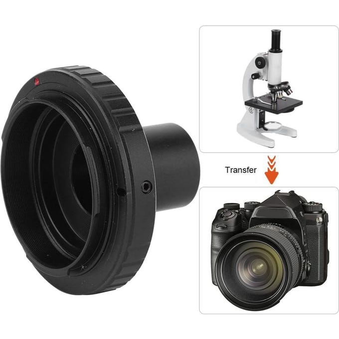 Aluminiumlegering Adapterring voor 23,2 mm T-Mount Microscoop naar voor Pentax PK Mount Camera black