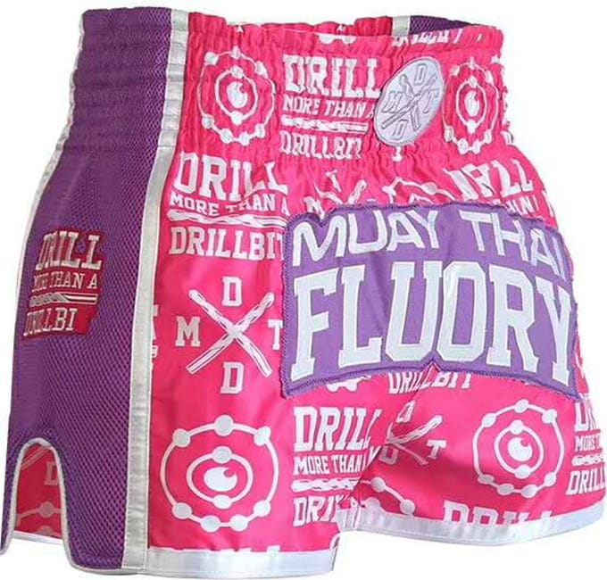 Fluory Dames Kickboks Broekje Muay Thai Short Drill Roze - M