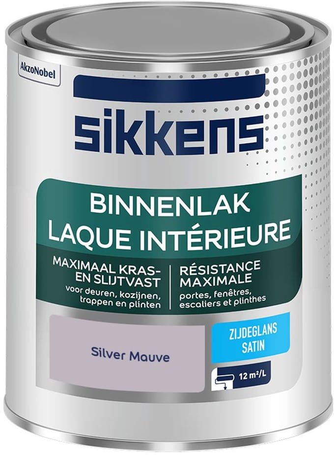 Sikkens - Binnenlak Zijdeglans - Silver Mauve - Mengverf - 750 Ml