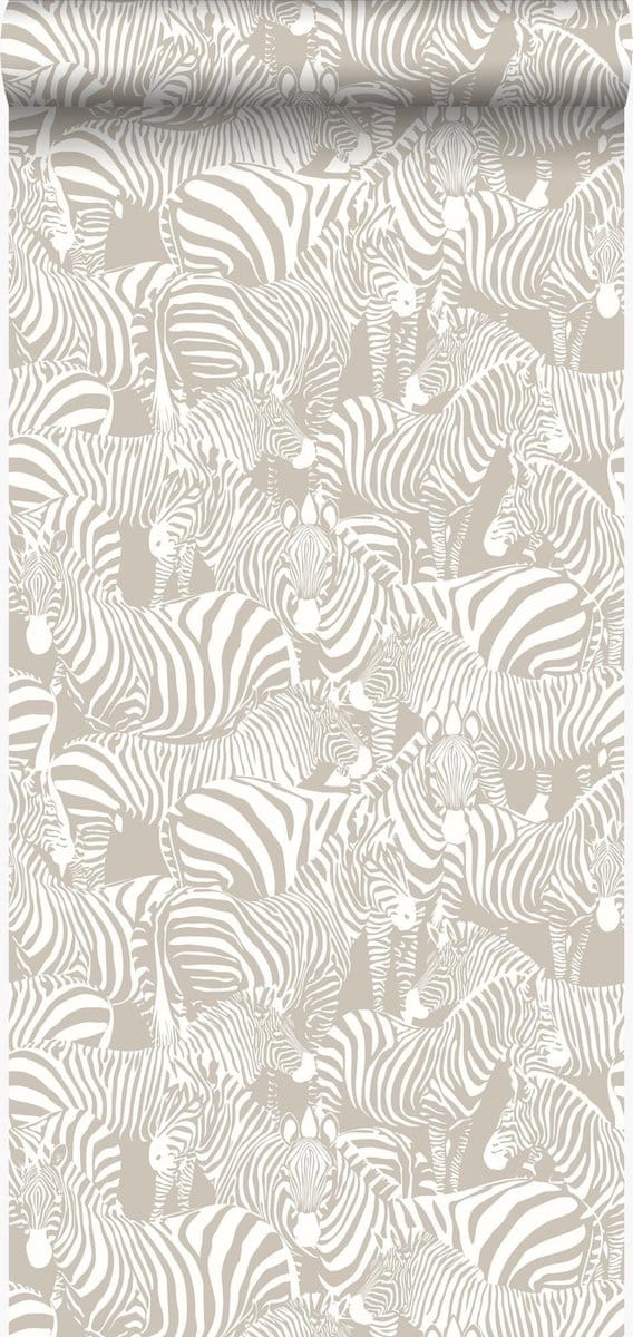 Origin Wallcoverings behang zebra's grijs - 53 cm x 10.05 m - 346837