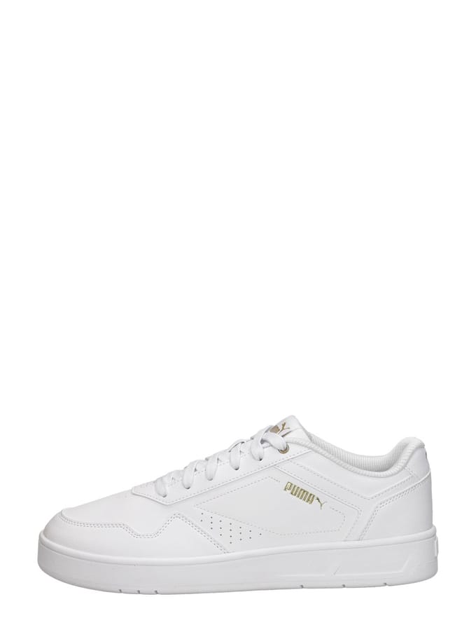 PUMA Court Classic Unisex Sneakers - PUMA White-PUMA Gold