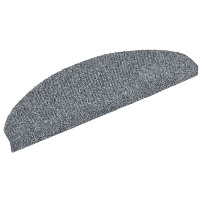 vidaXL - Trapmatten - Zelfklevend - 30 - stuks - 65x21x4 - cm - Lichtgrijs - Halfrond - Groot