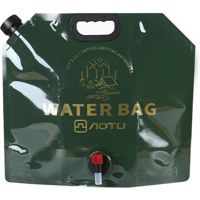 9L Opvouwbare watercontainertas met kraan Opvouwbare waterkan voor kamperen en wandelen legergroene kleur