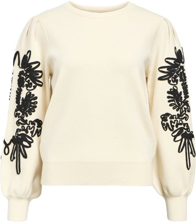 Object Objjoana L/s Knit Pullover Truien & vesten Dames - Sweater - Hoodie - Vest- Zand - Maat S