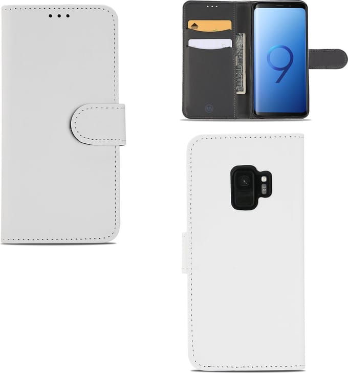 Samsung Galaxy S9 Hoesje Wit Met Opbergvakjes