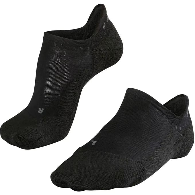 FALKE GO2 Invisible medium padding katoen functioneel materiaal golfsokken dames zwart - maat 35-36