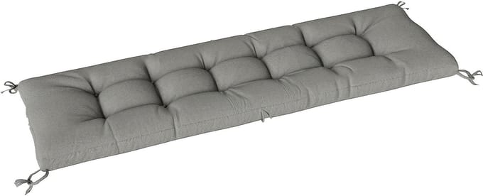Outsunny Bankkussen met Traagschuim UV50+ - Loungekussen voor Buiten - Zitkussen Tuinbank - Lichtgrijs