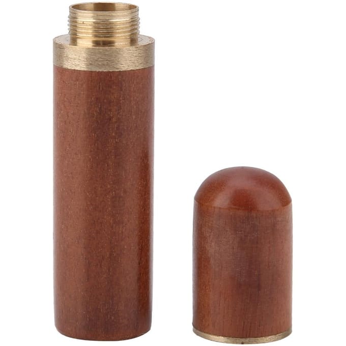 Houten Naalden Veiligheidshouder Opbergorganizer Container Doos (Koffie) brown
