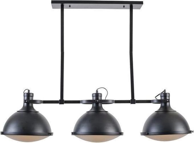 Vintage Industrieel - Hanglamp - 3 Lichts - Kantelbaar - Ø 35 cm - Zwart