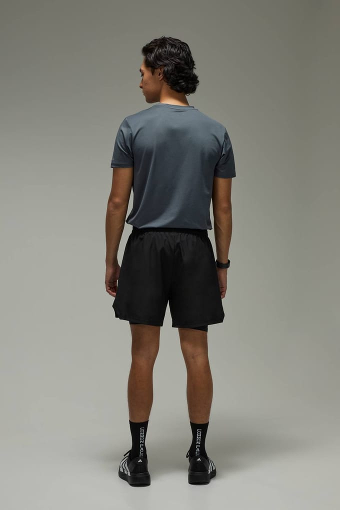 Gewone Tempo Hardloop 2-in-1 Dubbele Tailleband 5inch Short | Black | Size Medium