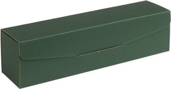 Wijndoos cadeauverpakking karton 38x8,5x9,3cm DONKERGROEN (35 stuks)