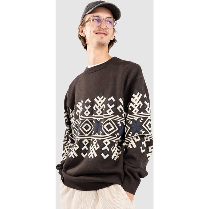 Blue Tomato Fair Isle Knit Gebreide Trui grijs