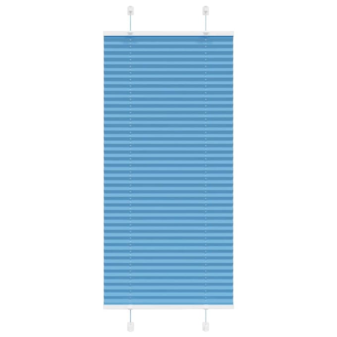 vidaXL - Plissé - rolgordijn - 65x100 - cm - stofbreedte - 64,4 - cm - polyester - blauw