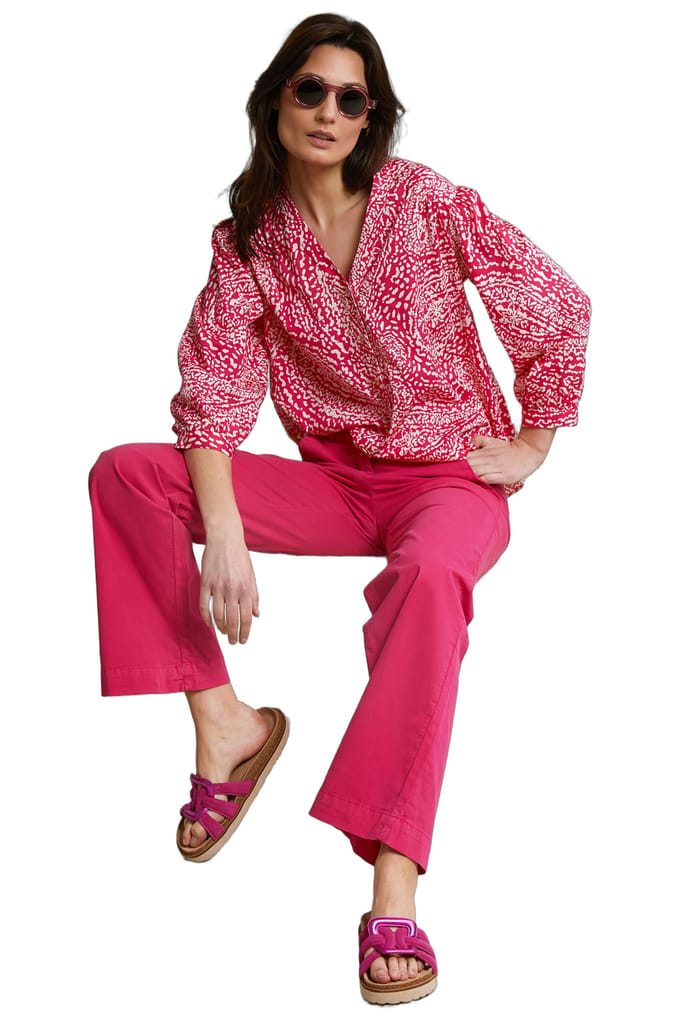 River Woods Fuchsia Straight Stretch Pants Taglia: 38 | Pantaloni Outlet | Donna