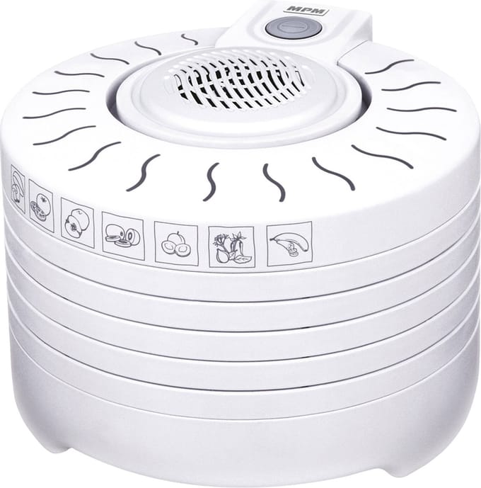 MPM - Voedseldroger - Elektrische Dehydrator - 5 Laags - BPA-vrij - 250 W - Wit