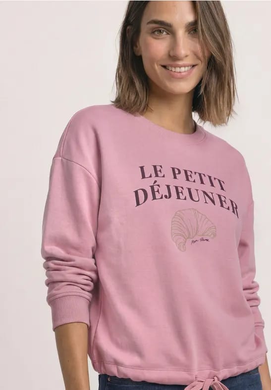 Sweatshirt met lange mouwen en tekst