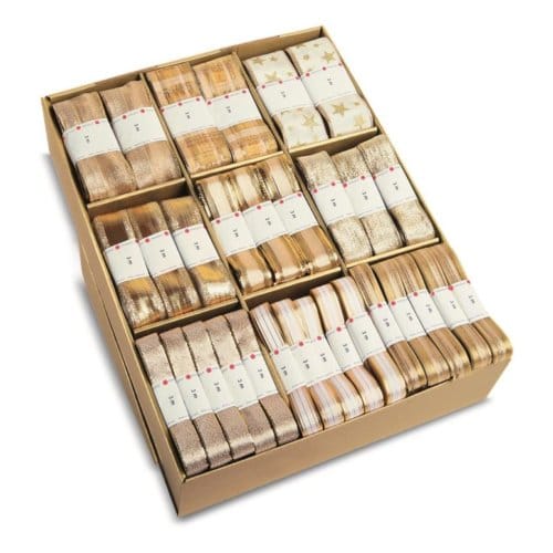 Prasent cadeaulint kerst selection, lengte 3 meter, kleur goud