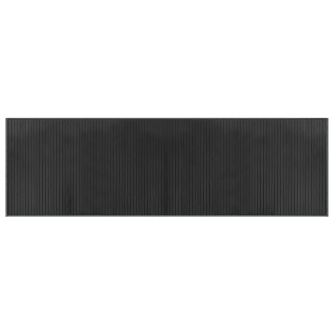 vidaXL - Vloerkleed - rechthoekig - 60x200 - cm - bamboe - grijs