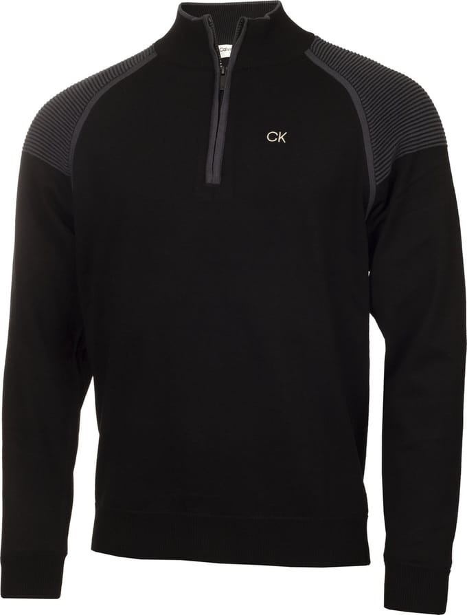 Calvin Klein Pico 1/4 Zip Lined Sweater Black