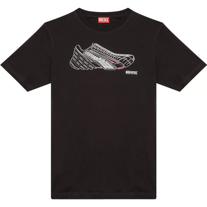 Diesel Just T-shirt Met Korte Mouwen Zwart S Man