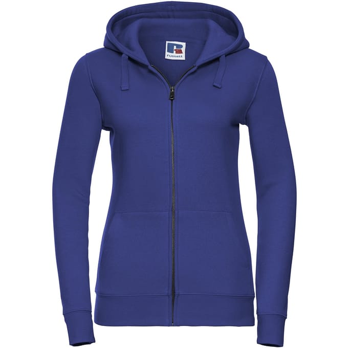 Russell Dames/Dames Authentic Full Zip Hoodie (Helder Koningsblauw)
