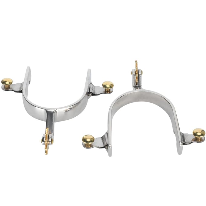 1 Paar Roestvrij Staal Westelijke Stijl Amerikaans Type Unisex Roestvrij Sporen Accessoires gray