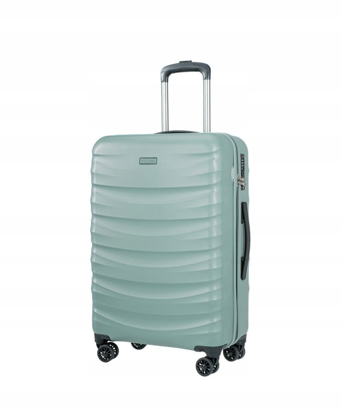 Puccini Valencia Middelgrote Koffer Groen - Polycarbonaat, 65cm
