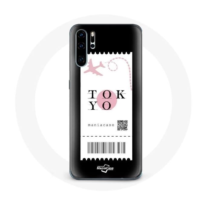 Coque pour Huawei P30 Billet d'avion tokyo Japon