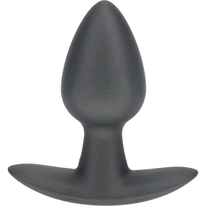 Ouch! Gladde Siliconen Buttplug 2.7 cm - Gunmetal