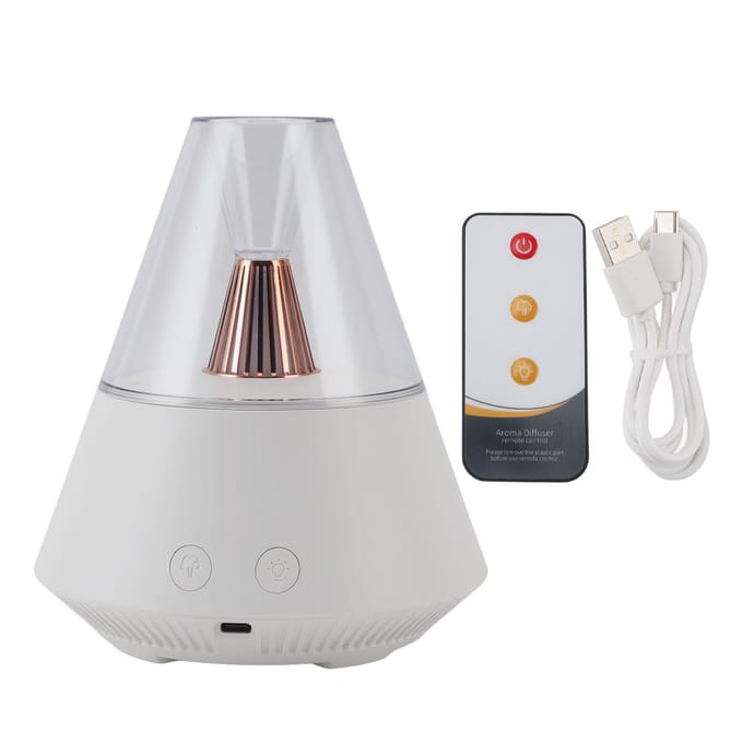 Diffuseur d'Aromathérapie 150ml Humidificateur de Bureau avec Lumière d'Ambiance Diffuseur d'Huiles Essentielles pour white