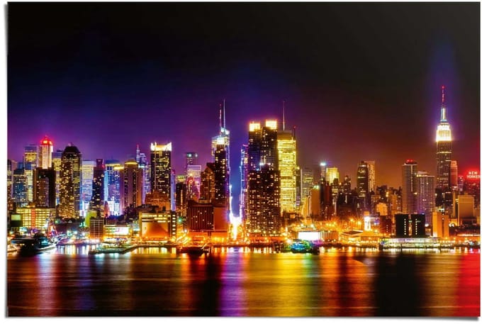 Poster Manhattan skyline - 61 x 91,5 - Papier - REINDERS