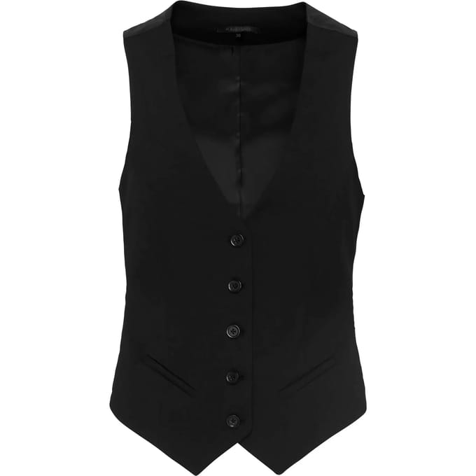 Pullover/Cardigan Dames 38 NL (40 FR) Kariban V-hals Mouwloos Black 64% Polyester, 34% Viscose, 2% Elasthan