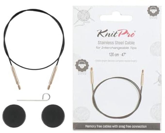 Roestvrij Staal Vaste Verwisselbare Breikabel 120cm met Eindkappen en Kabel Sleutel - 1 Set