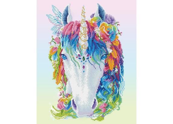 DIAMOND DOTZ Mystic Unicorn - Diamond Painting - 14.681 Dotz - 51x41 cm