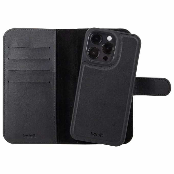 Wallet Case Magnet Black iPhone 16 Pro