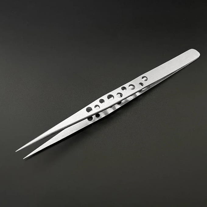 Pinces pour extensions de cils Maquillage Acier inoxydable Cils 3D Clip précis Pinces Extensions de cils black