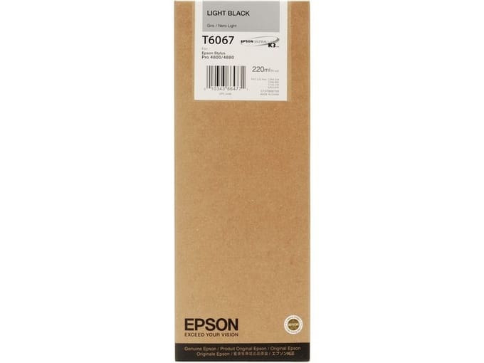 Epson T6067 inktcartridge licht zwart hoge capaciteit (origineel)