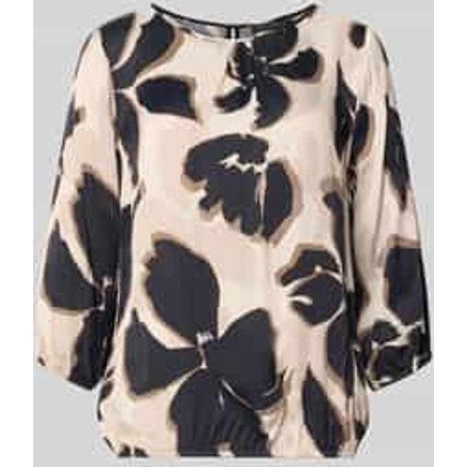 Loose fit blouse met lange mouwen van pure viscose model 'NOS JULI'