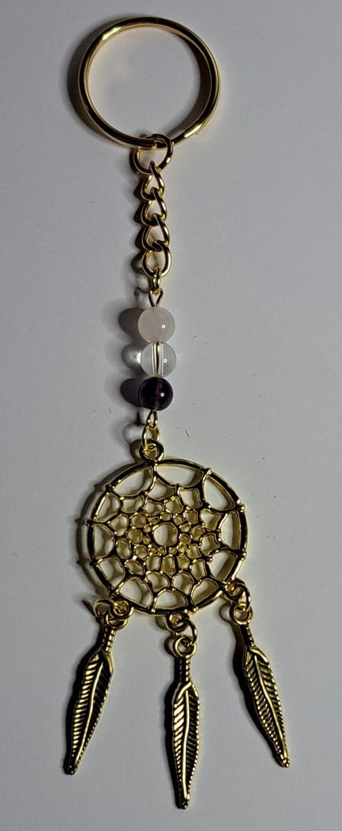 Sleutelhanger Dromenvanger "Harmonie - de Gouden Driehoek" goudkleurig