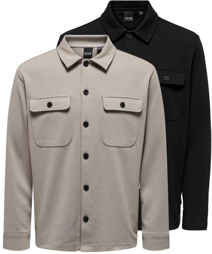 Only & Sons Heren Overhemd jas / overshirt 2 pack Newkodyl