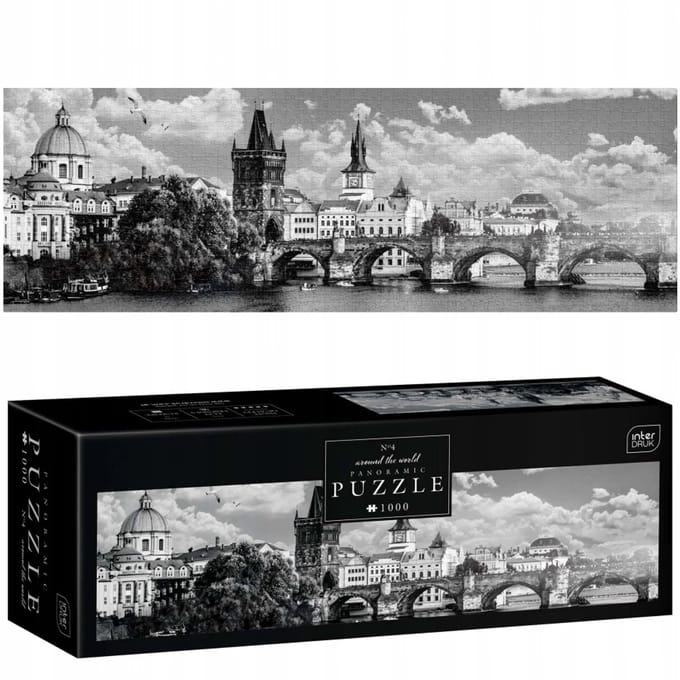 PUZZLE - 1000 STUKJES - Interdruk Panoramische Puzzel 1000 Stukjes Praag Brug - GERONIMO GAMES