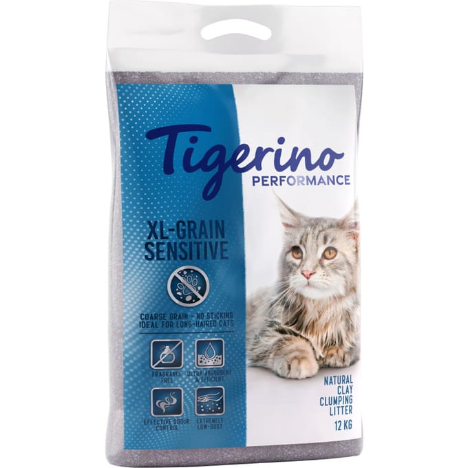2x12kg Tigerino Performance XL Grain Sensitive Kattenbakvulling Kat