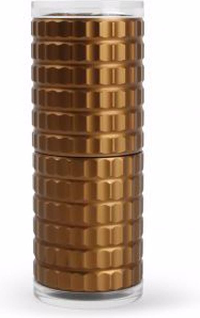Peper- of zoutmolen geribbeld rosegoud 125 mm