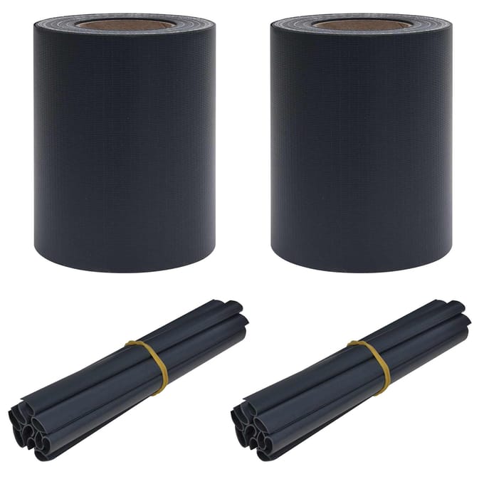 vidaXL - Tuin - Privacy - Schermen - 70 - x - 0,19 - m - PVC - Donkergrijs
